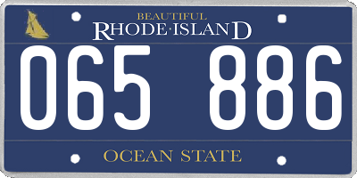 RI license plate 065886