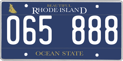 RI license plate 065888