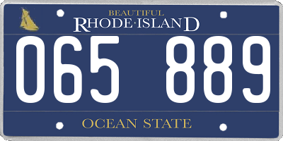 RI license plate 065889