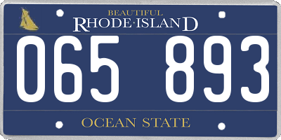 RI license plate 065893