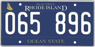 RI license plate 065896