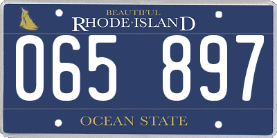 RI license plate 065897
