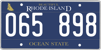 RI license plate 065898