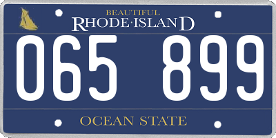 RI license plate 065899