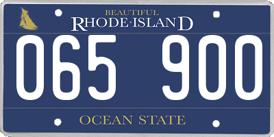 RI license plate 065900