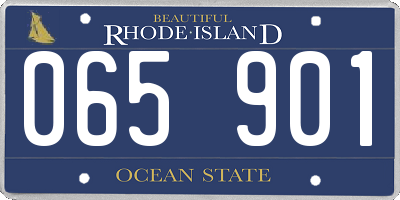 RI license plate 065901