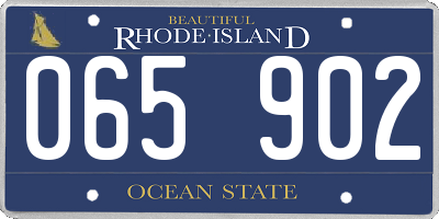 RI license plate 065902