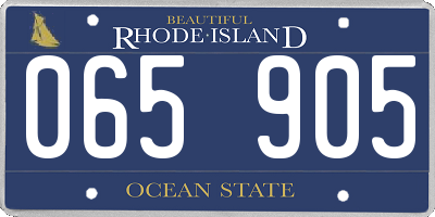 RI license plate 065905