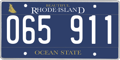 RI license plate 065911