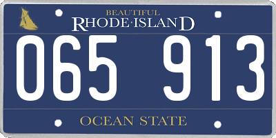 RI license plate 065913