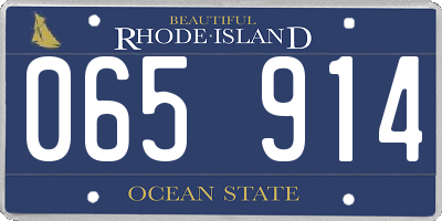 RI license plate 065914