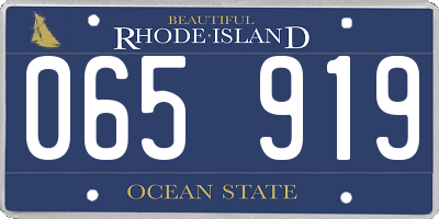 RI license plate 065919