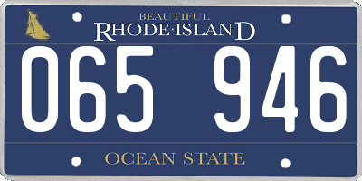 RI license plate 065946