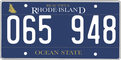 RI license plate 065948