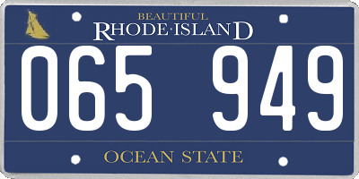 RI license plate 065949