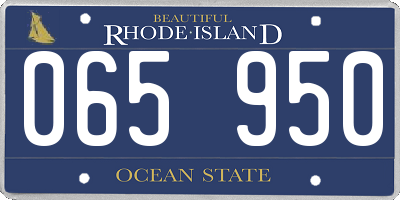 RI license plate 065950