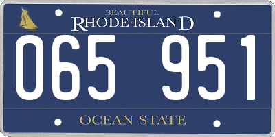 RI license plate 065951