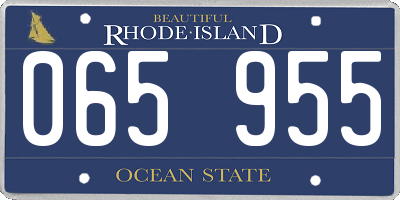 RI license plate 065955