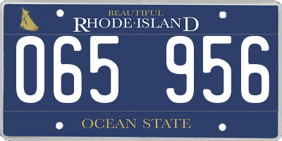 RI license plate 065956
