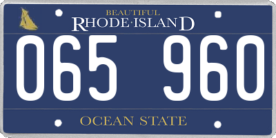 RI license plate 065960