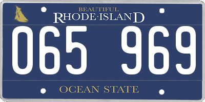 RI license plate 065969