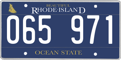 RI license plate 065971