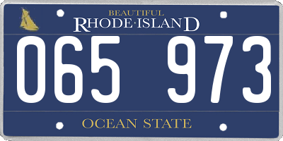 RI license plate 065973