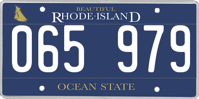 RI license plate 065979