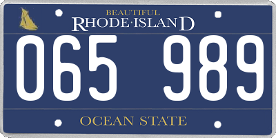 RI license plate 065989