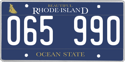 RI license plate 065990