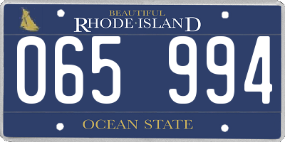 RI license plate 065994