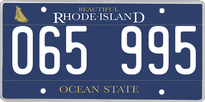 RI license plate 065995