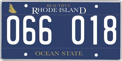 RI license plate 066018