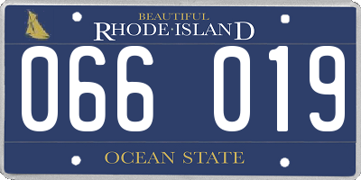 RI license plate 066019