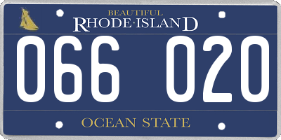 RI license plate 066020