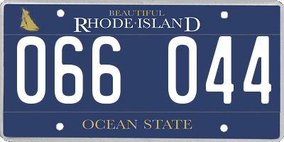 RI license plate 066044