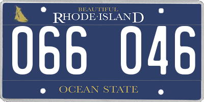 RI license plate 066046