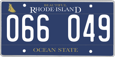 RI license plate 066049