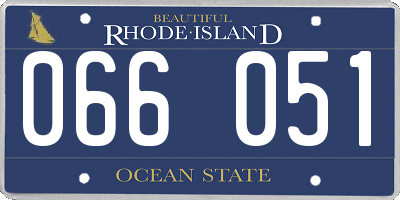RI license plate 066051