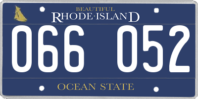 RI license plate 066052