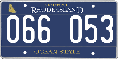 RI license plate 066053