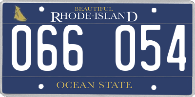 RI license plate 066054