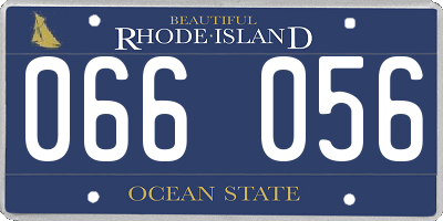 RI license plate 066056