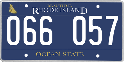 RI license plate 066057