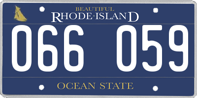 RI license plate 066059