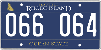 RI license plate 066064