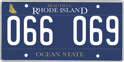 RI license plate 066069