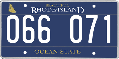 RI license plate 066071