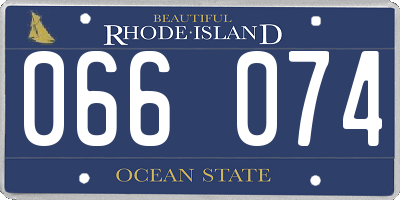 RI license plate 066074