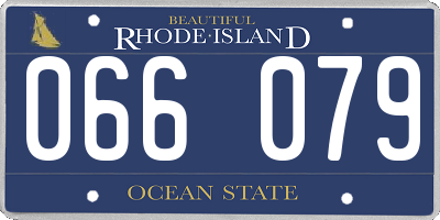 RI license plate 066079
